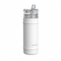 A high-resolution, centered view of the black bubba 18oz DualSip stainless steel water bottle.