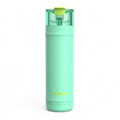 Isolated hero shot of the mint conditions DualSip water bottle, 24oz, for ecommerce on white.