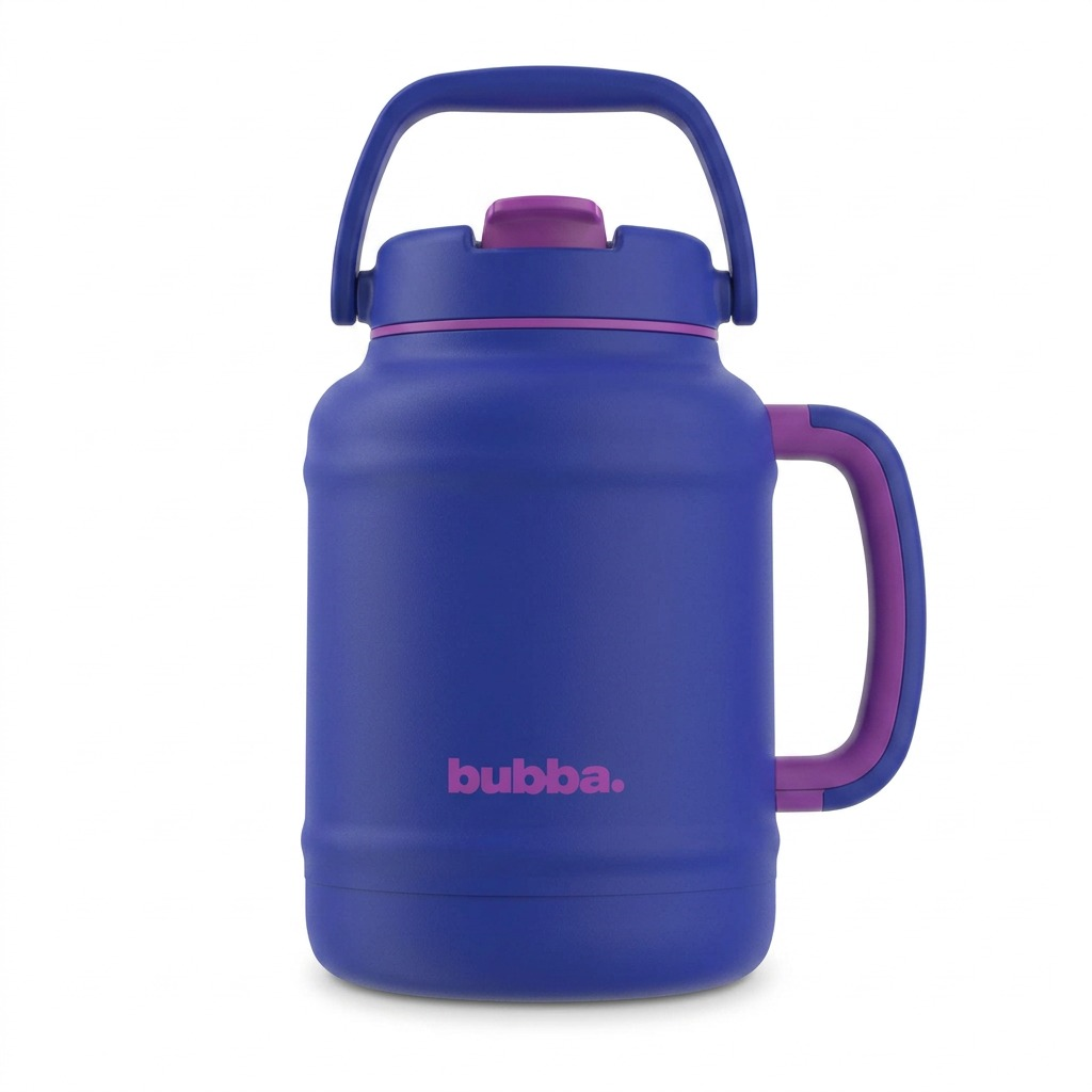 Front hero shot of the bubba 2230270 Insulated Stainless Steel Water Keg in Ocean Energy blue on a pure white background.